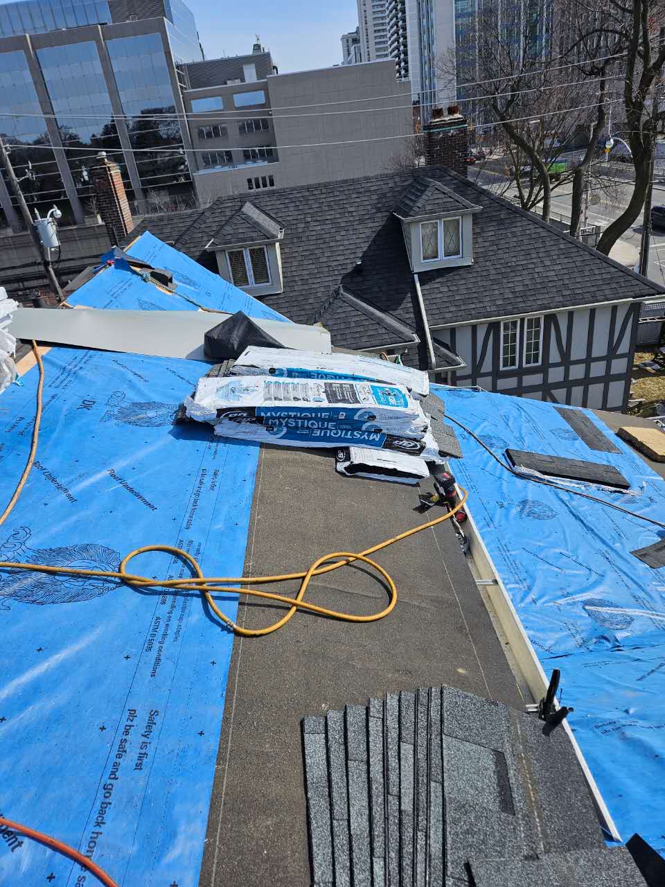 Completed roof with vents